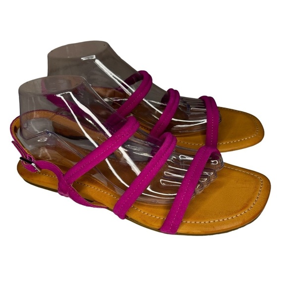 UGG Mytis Fuschia Suede Leather Sandals Women’s Size 10 boho spring summer - Picture 3 of 12